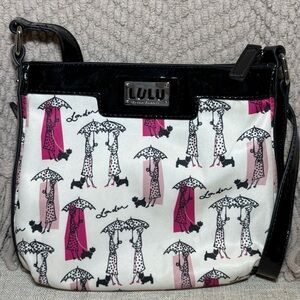 LULU by LULU Guinness London Print Women's Crossbody Bag - Black and Pink